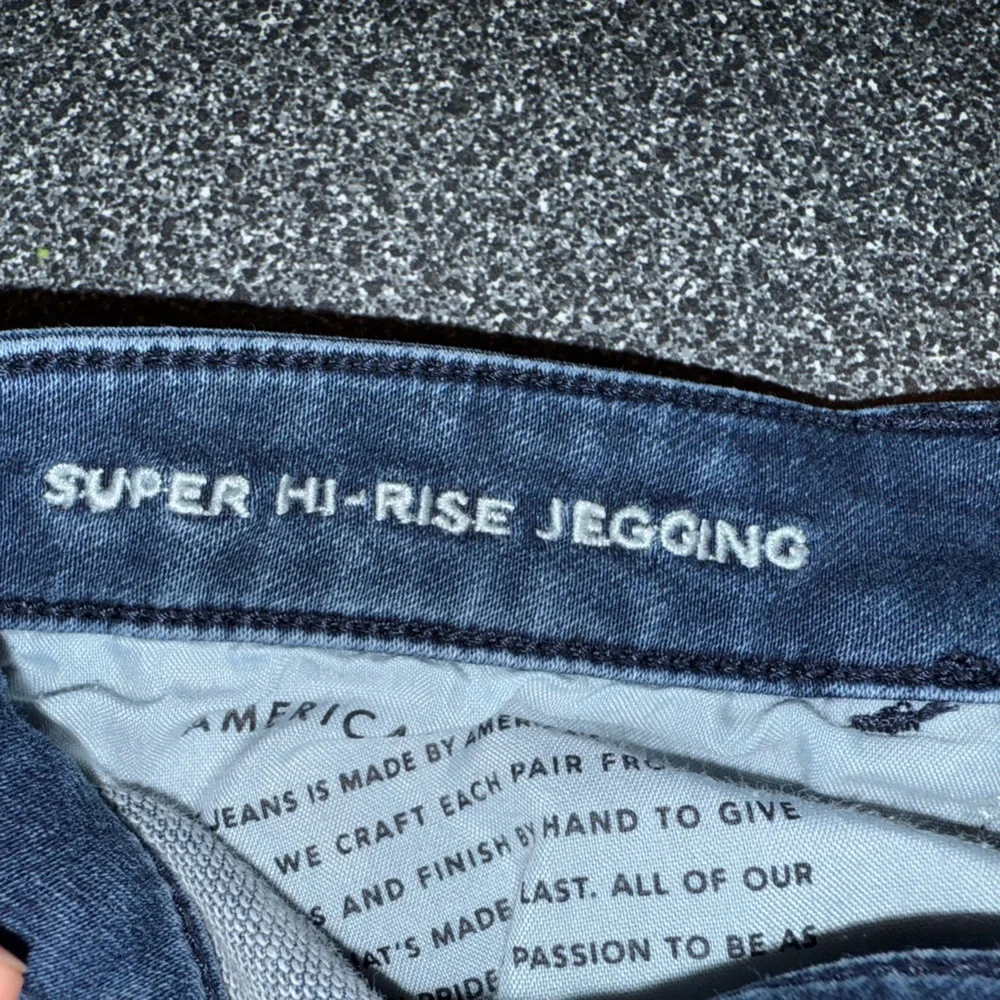 American Eagle Outfitters Size 14 Short  Dark Wash Super Hi Rise‎ Jeggings